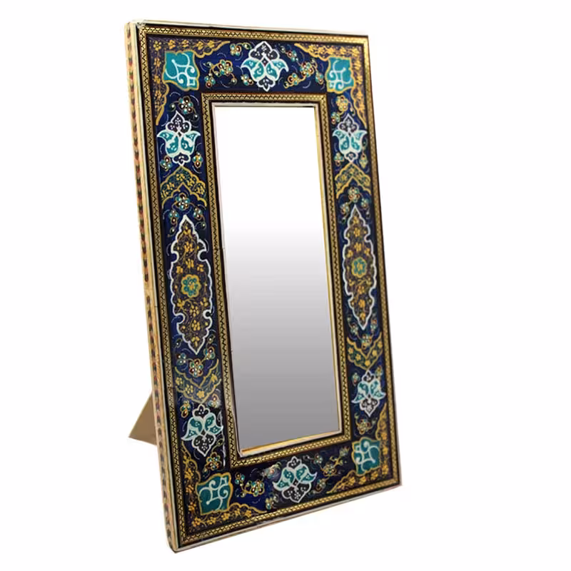 آینه خاتم کاری مدل رومیزی کد 34-sha-19