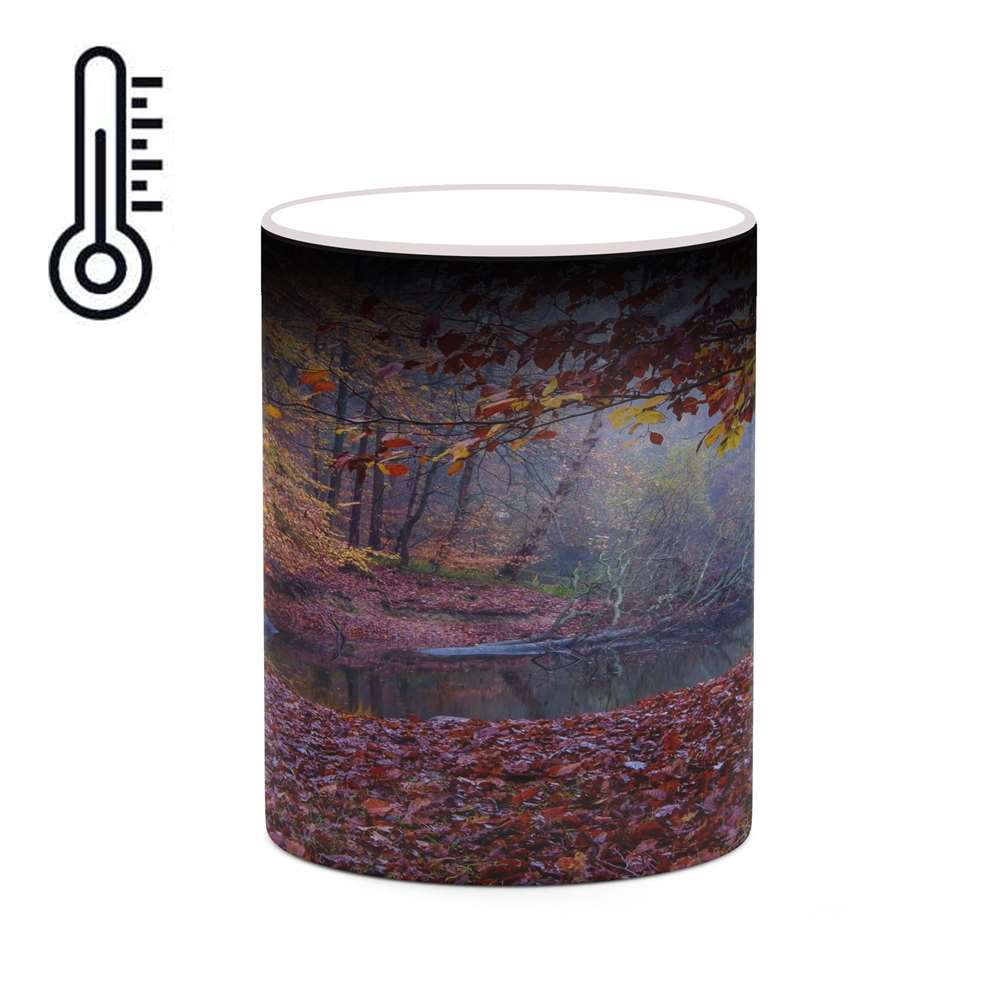 ماگ حرارتی کاکتی طرح منظره پاییزی مدل mgh18563