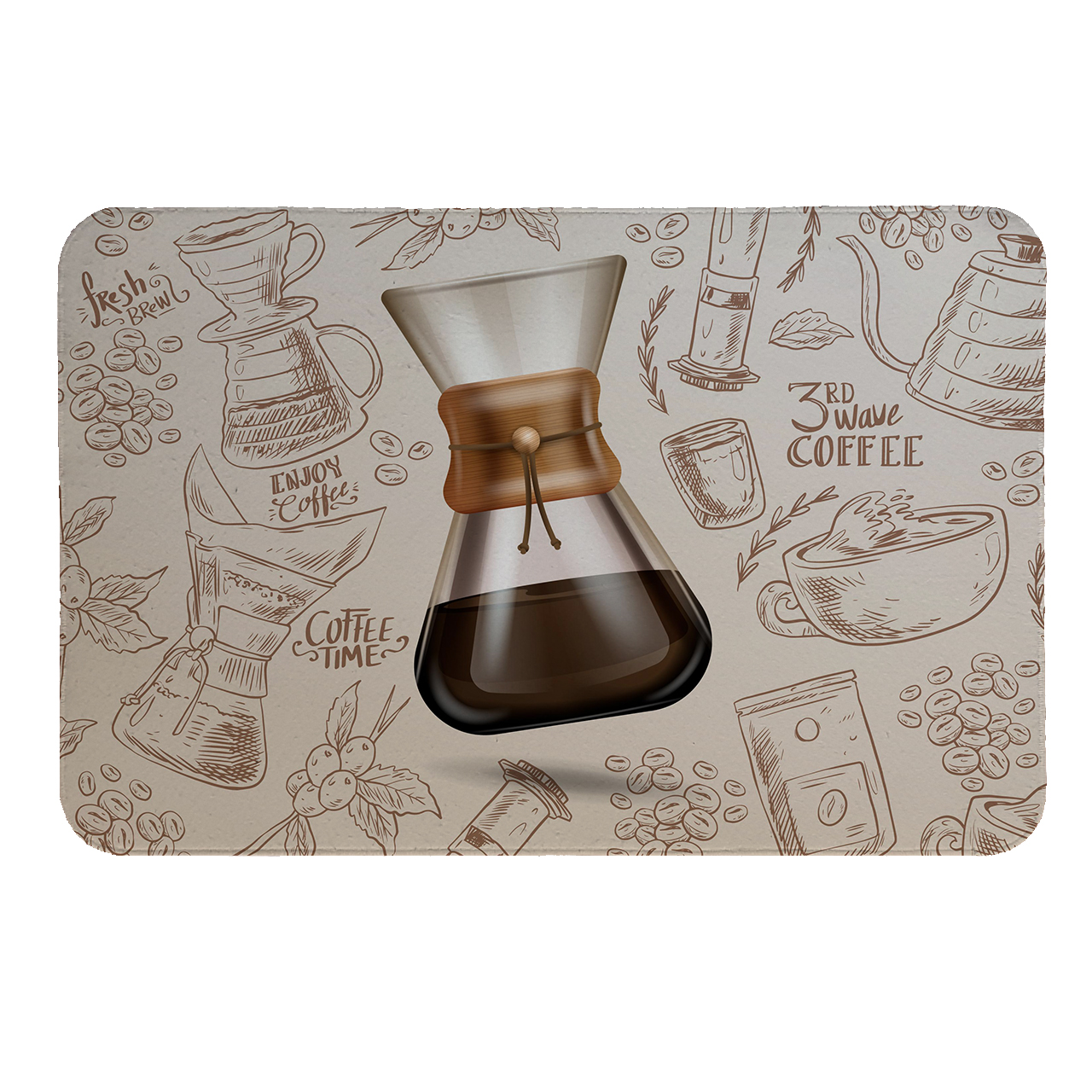 زیرقابلمه ای طرح قهوه کد 8461