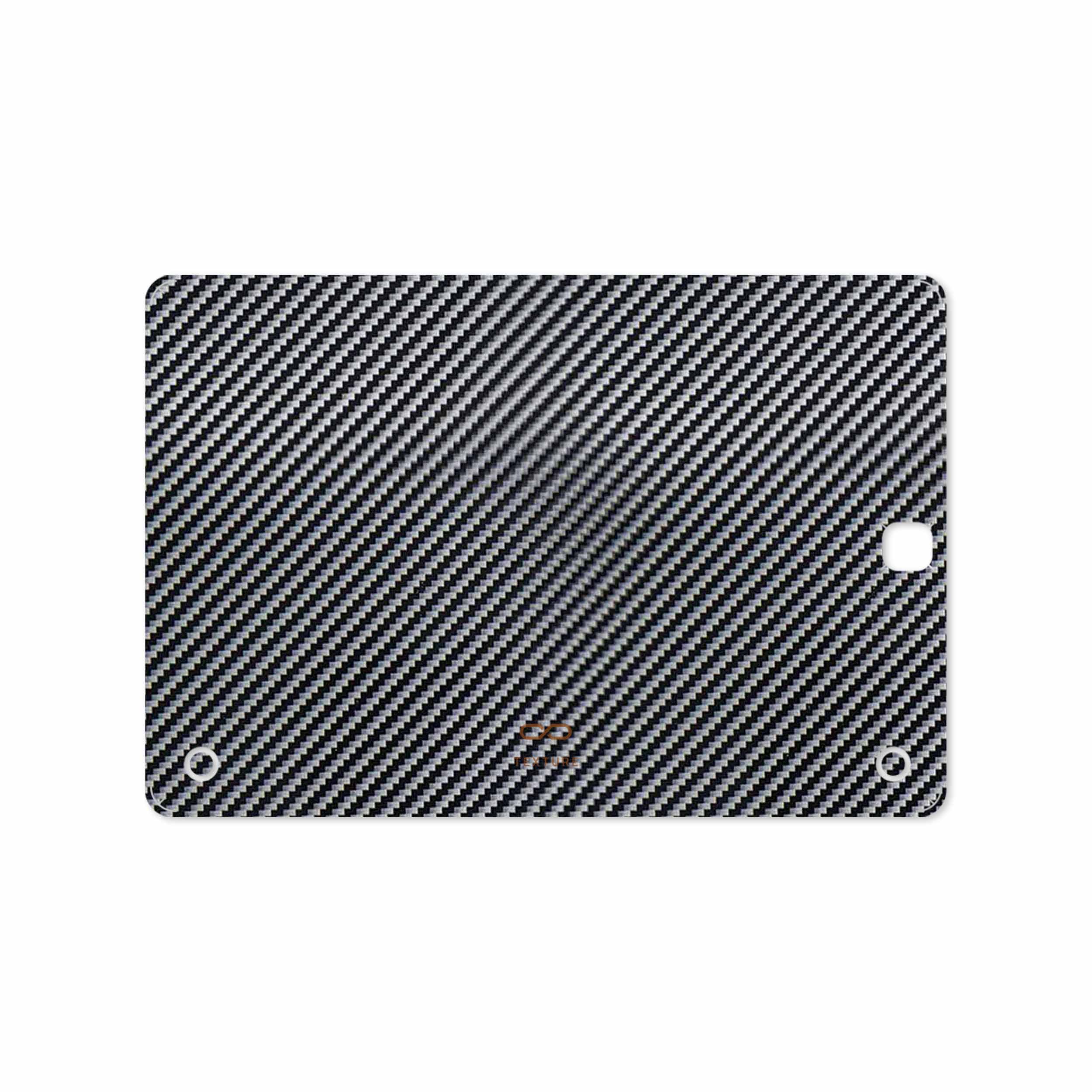 برچسب پوششی ماهوت مدل Glossy-Silver-Fiber مناسب برای تبلت سامسونگ Galaxy Tab A 9.7 2015 T555