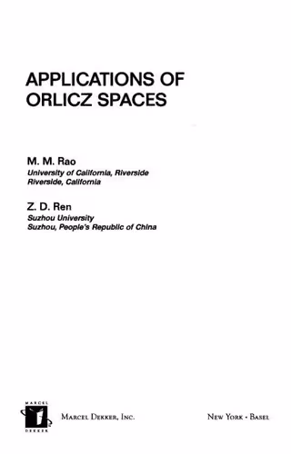 خرید و دانلود نسخه کامل کتاب Applications of Orlicz spaces
