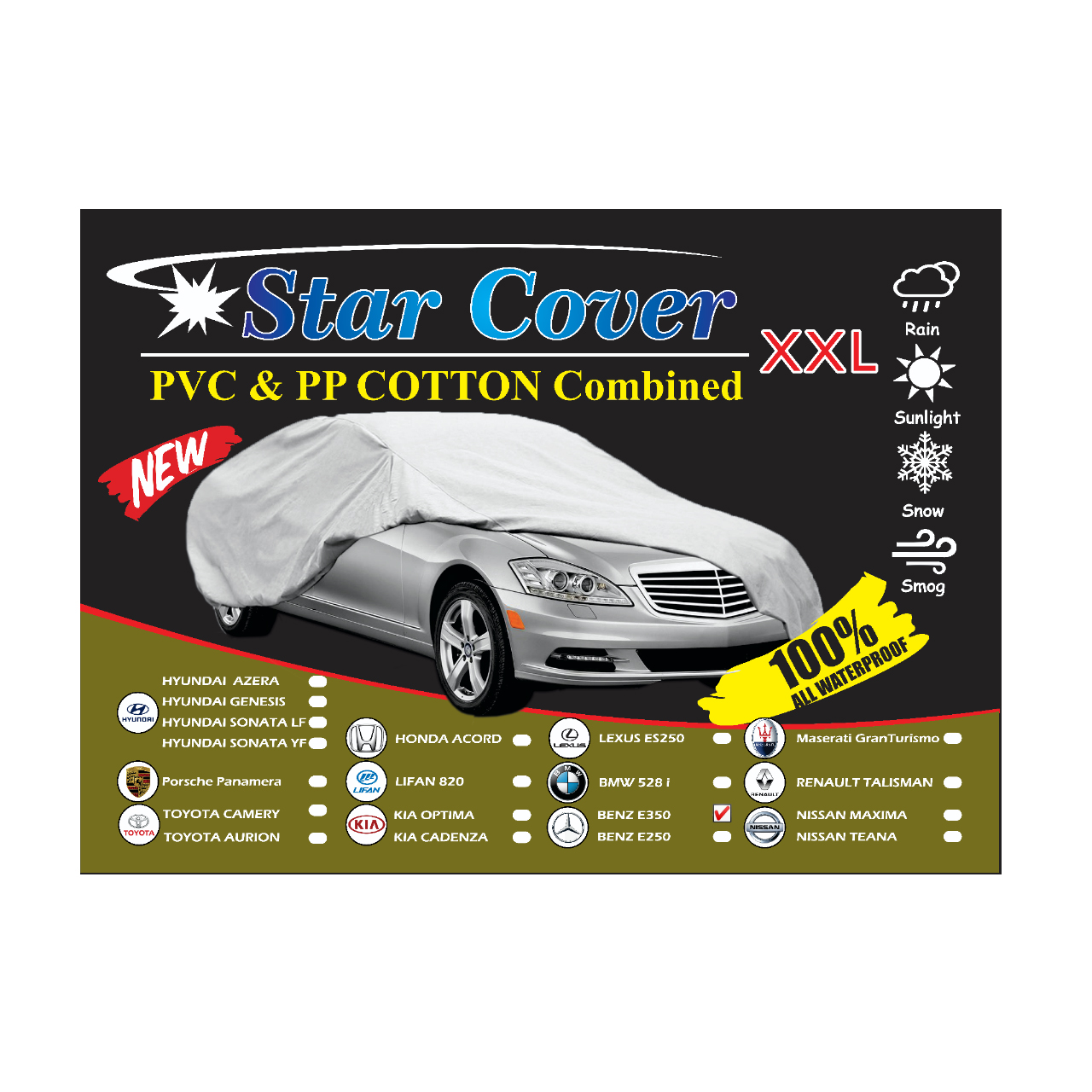 روکش خودرو استار کاور مدل SC-55 مناسب برای بنز E350