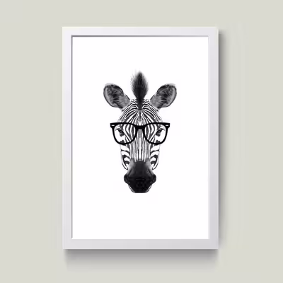 تابلو مدل Cute Zebra کدm2415-w