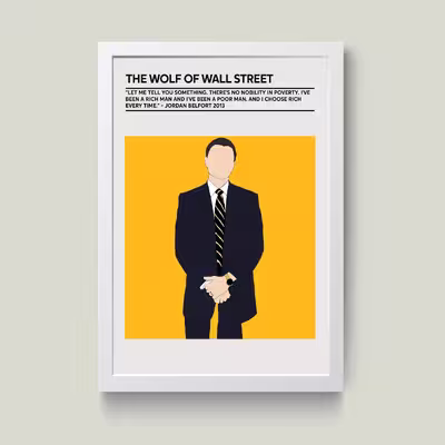 تابلو مدل گرگ وال استریت Wolf of wall street کد S1504-w