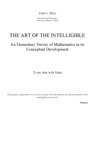 خرید و دانلود نسخه کامل کتاب The Art of the Intelligible (survey of mathematics in its conceptual development)