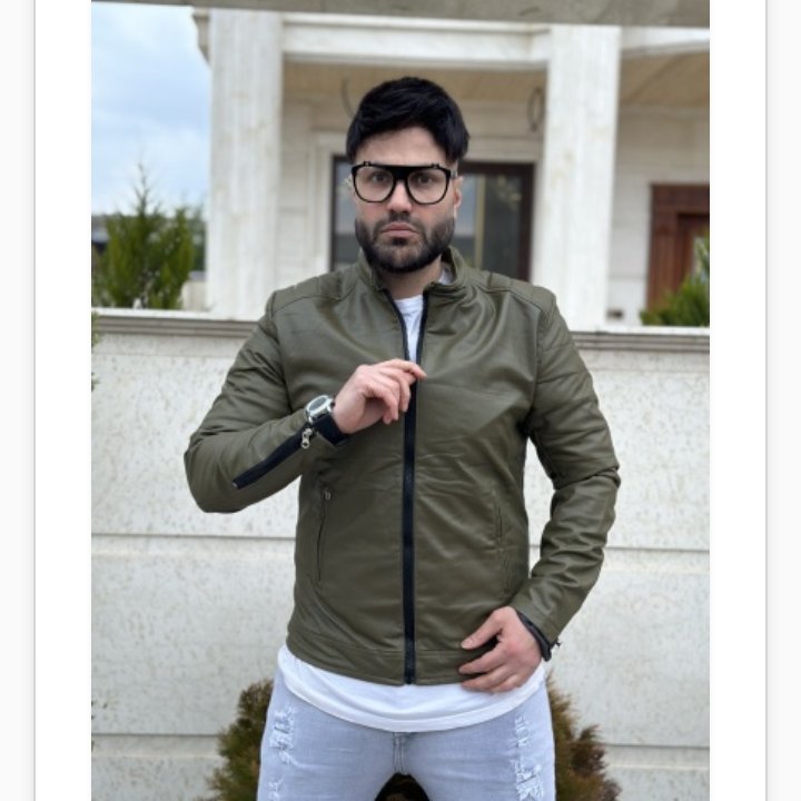 کاپشن چرم مردانه زیپ دار داخل خز رنگ بندی