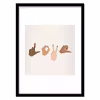 تابلو فورنیمو مدل ایلوستریشن آرت مدرن و مینیمال love کد 0114B