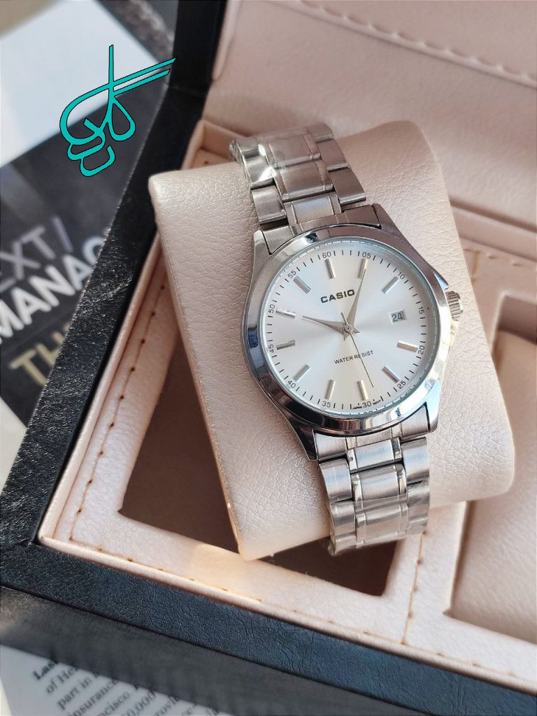 خرید ساعت مردانه کاسیو موتور ژاپن کیفیت عالی رنگ ثابت تقویم دار قفل ضامن دار کد 1921513 - ردگل