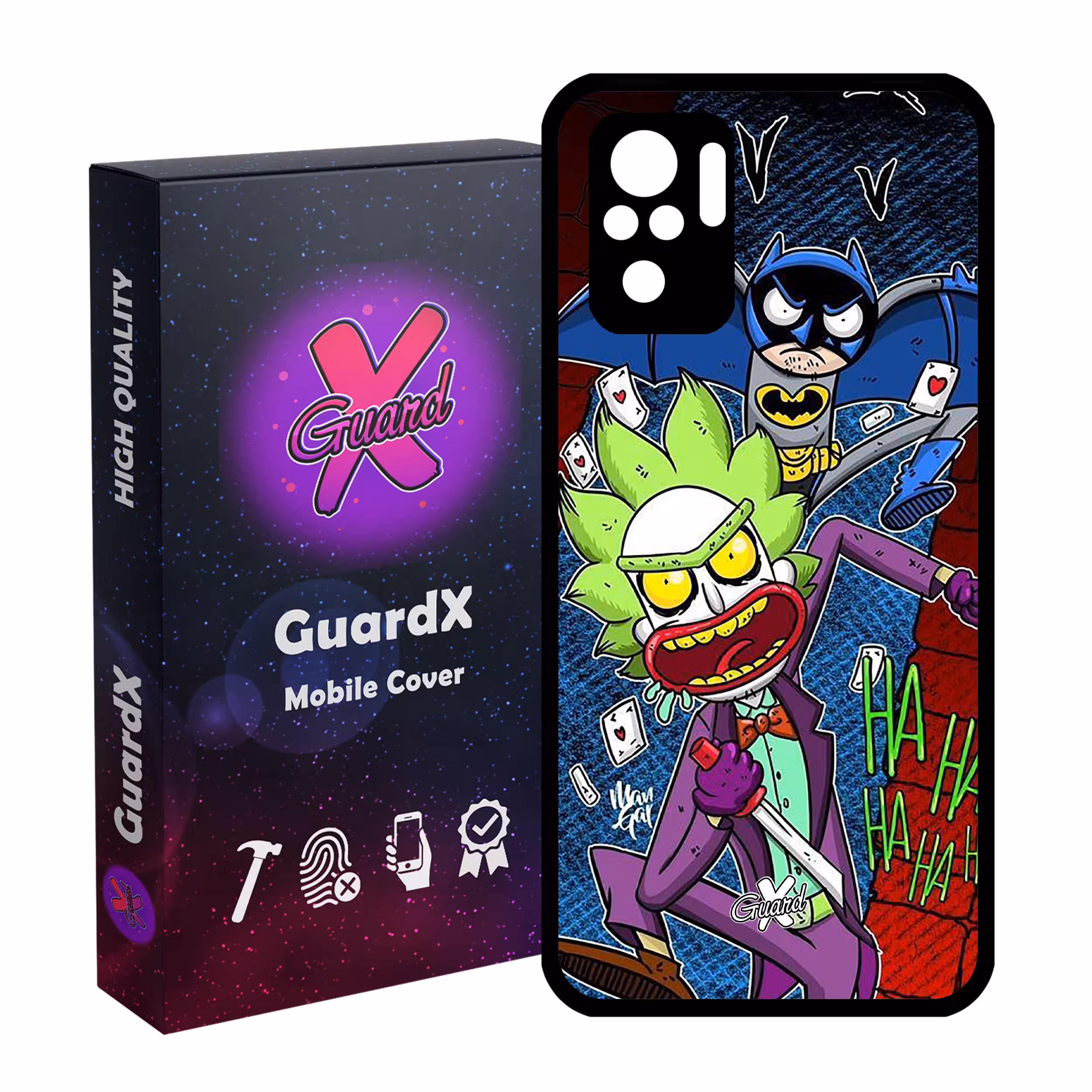 کاور گارد ایکس طرح Rick and Morty مدل Glass10154 مناسب برای گوشی موبایل شیائومی Redmi Note 10 4G / Note 10S