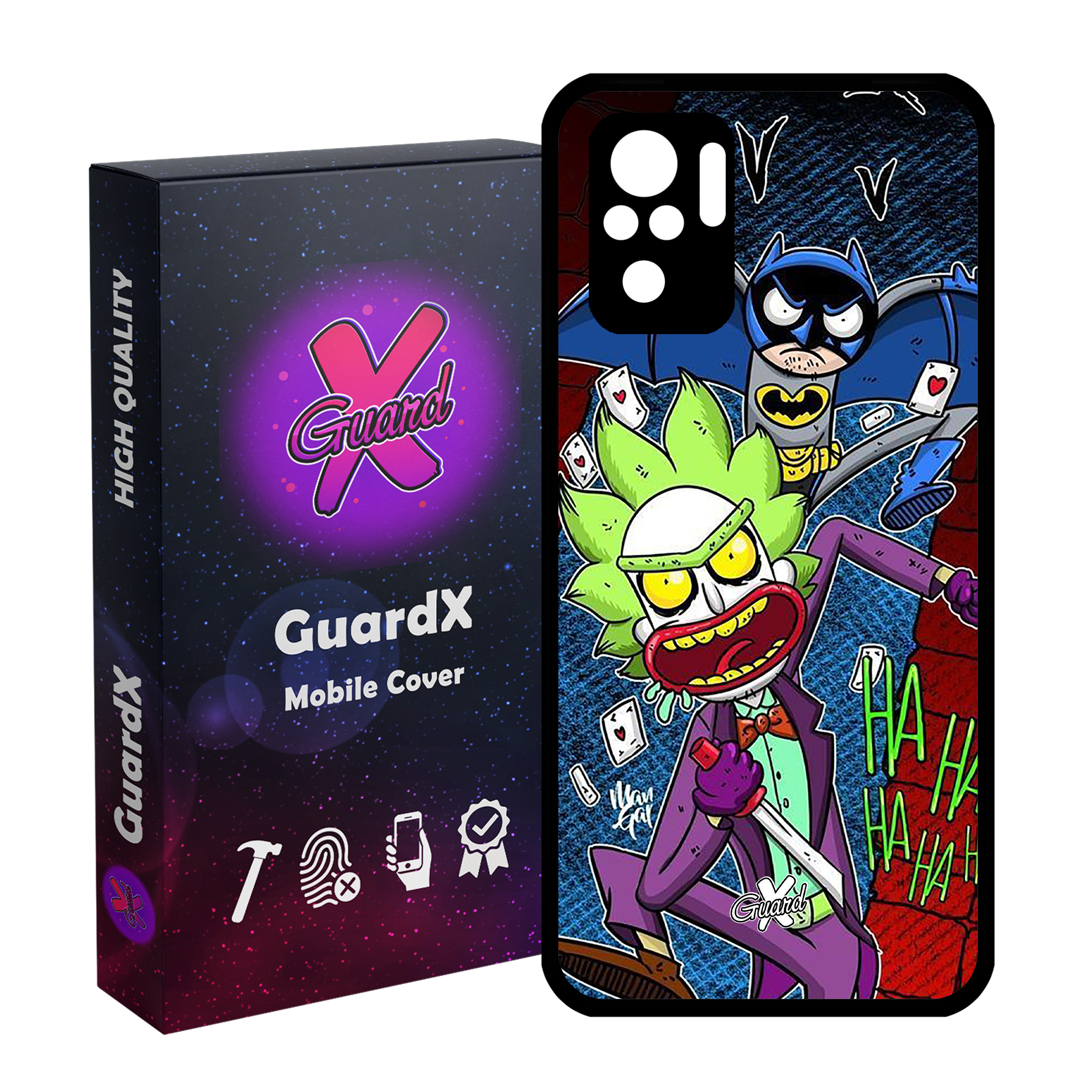 کاور گارد ایکس طرح Rick and Morty مدل Glass10154 مناسب برای گوشی موبایل شیائومی Redmi Note 10 4G / Note 10S