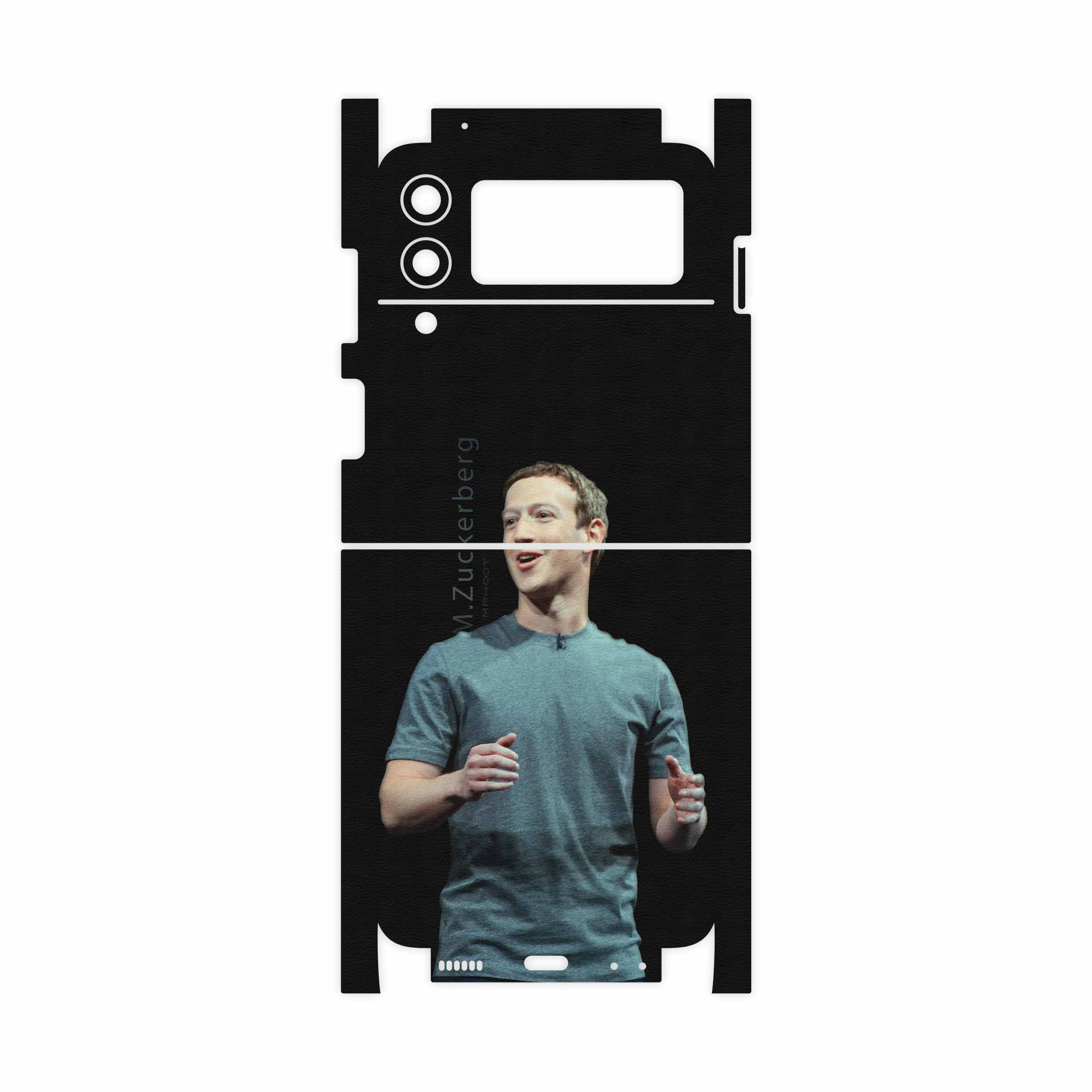 برچسب پوششی ماهوت مدل Mark-Zuckerberg-FullSkin مناسب برای گوشی موبایل سامسونگ Galaxy Z Flip3 5G