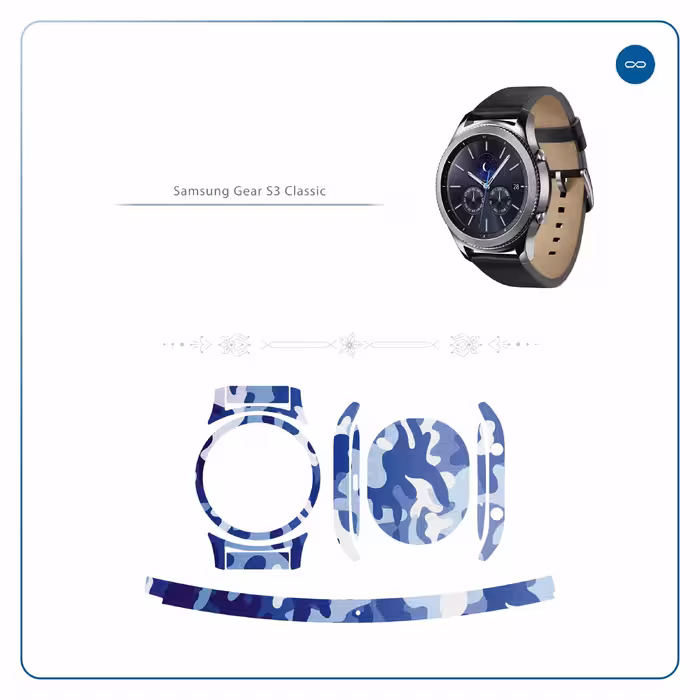 برچسب ماهوت طرح Army-Winter مناسب برای ساعت هوشمند سامسونگ Galaxy Gear S3 Classic