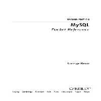 خرید و دانلود نسخه کامل کتاب MySQL pocket reference