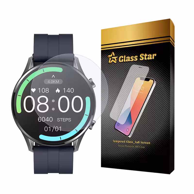 محافظ صفحه نمایش گلس استار مدل WATCHSAFS مناسب برای ساعت هوشمند آیمیلب W12 | کالا برتری