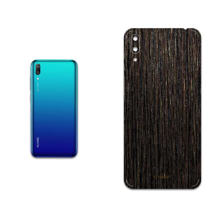 برچسب پوششی ماهوت مدل Dark-Gold-Stripes-Wood مناسب برای گوشی موبایل هوآوی Y7 Pro 2019