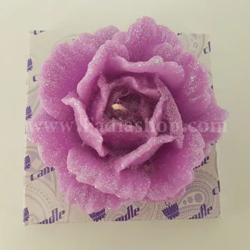 شمع گل روی آب یاسی