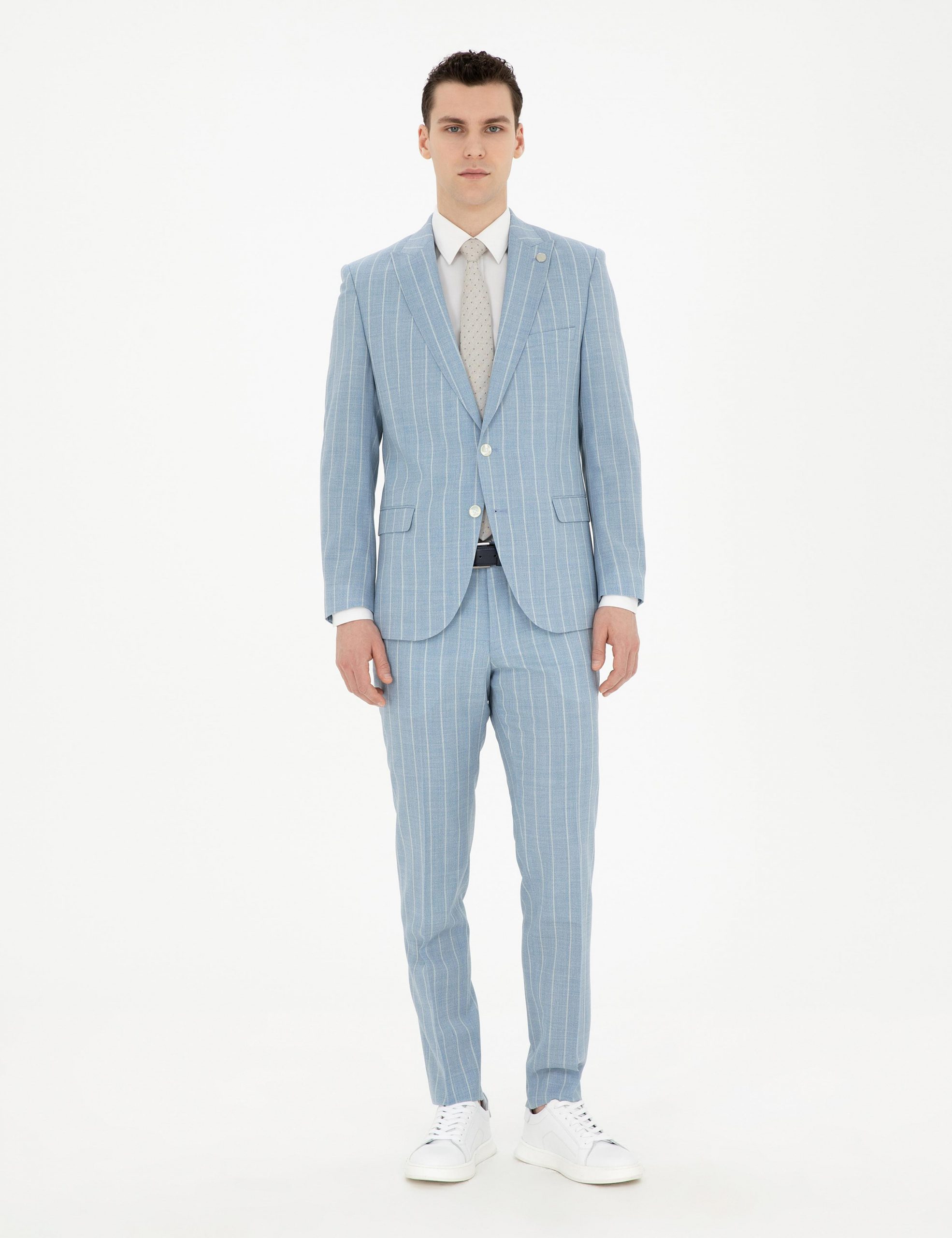 کت و شلوار مردانه آبی روشن پیرکاردین