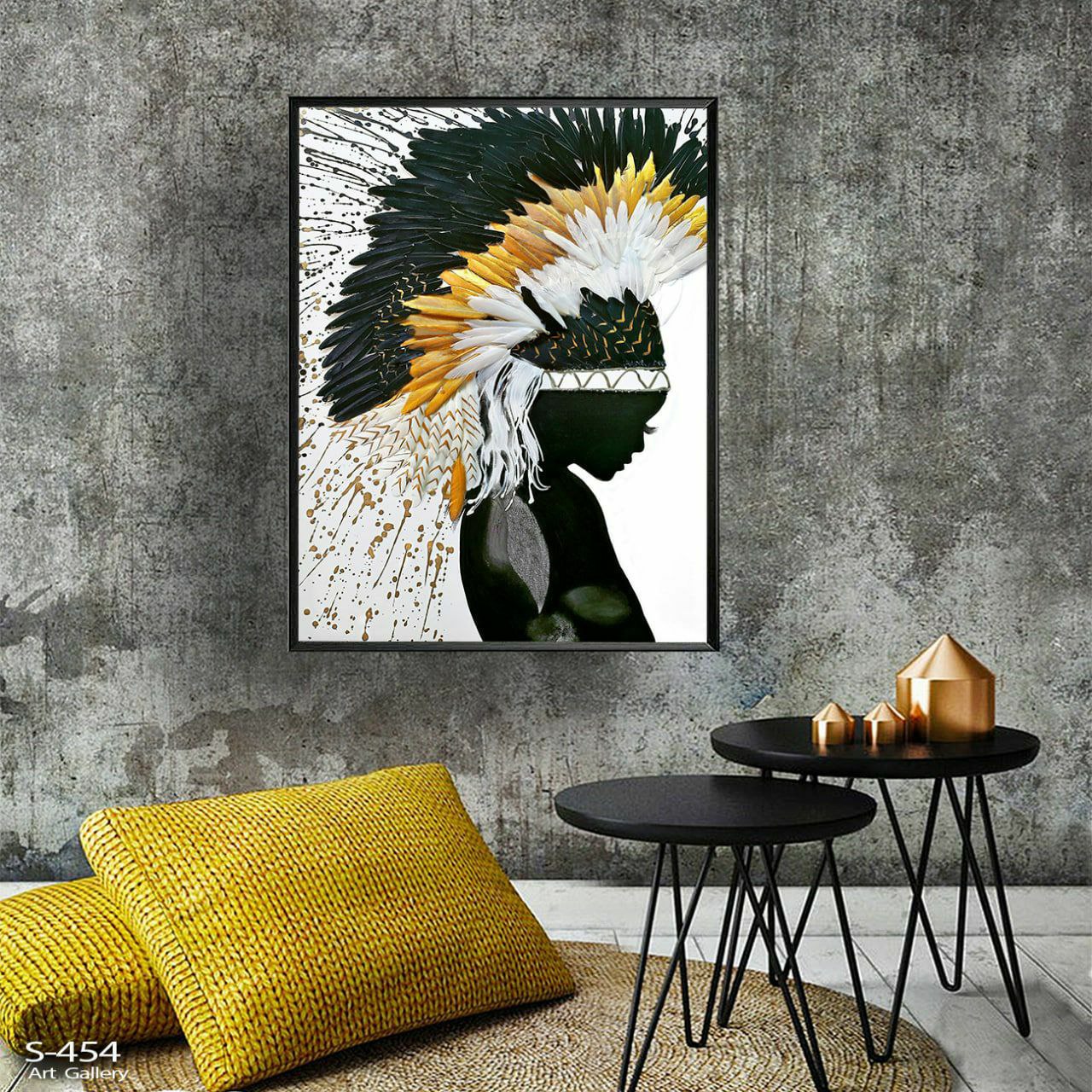 تابلو مدل دختر سرخ پوست کد 0013