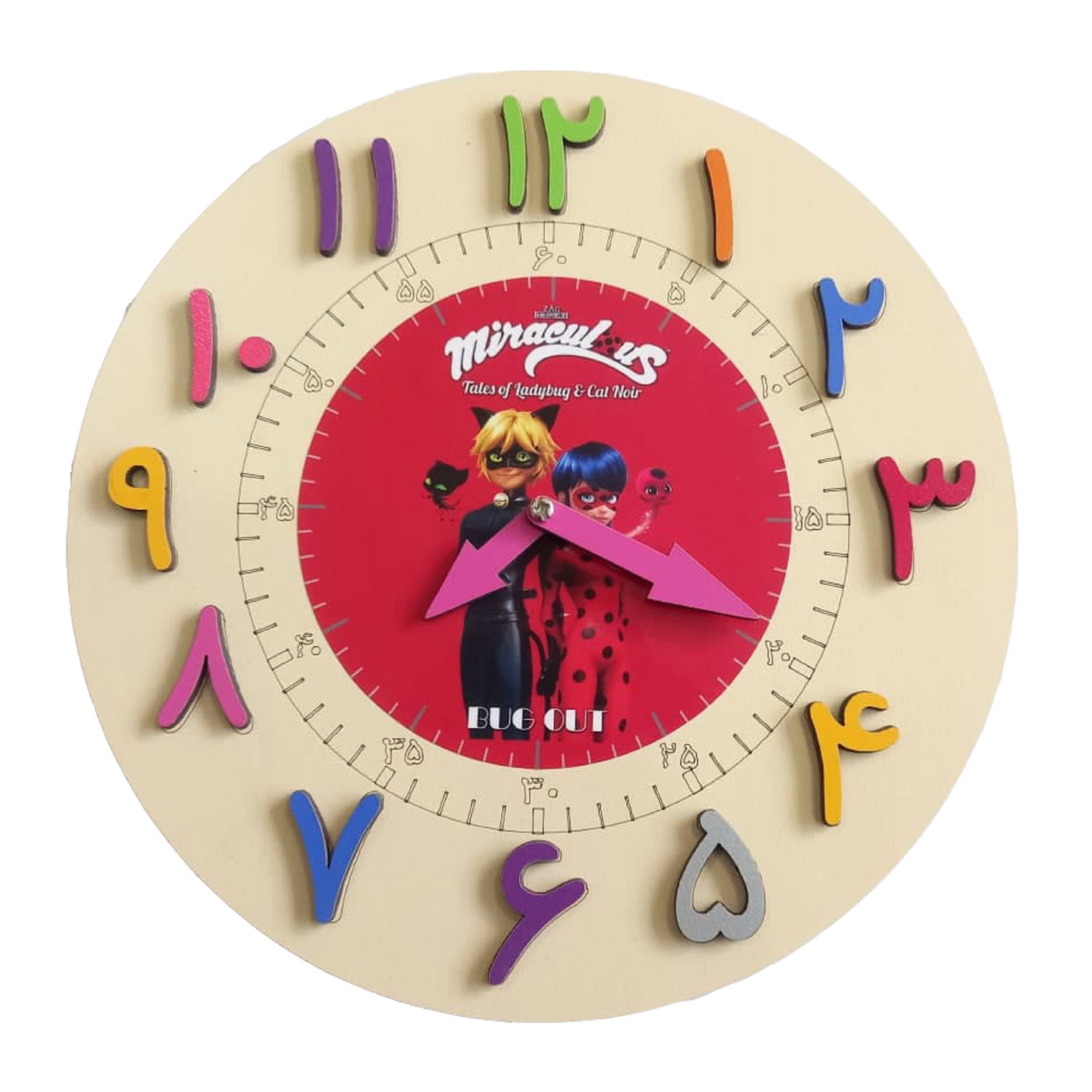 بازی آموزشی ساعت مدل دختر کفشدوزکی کد f407