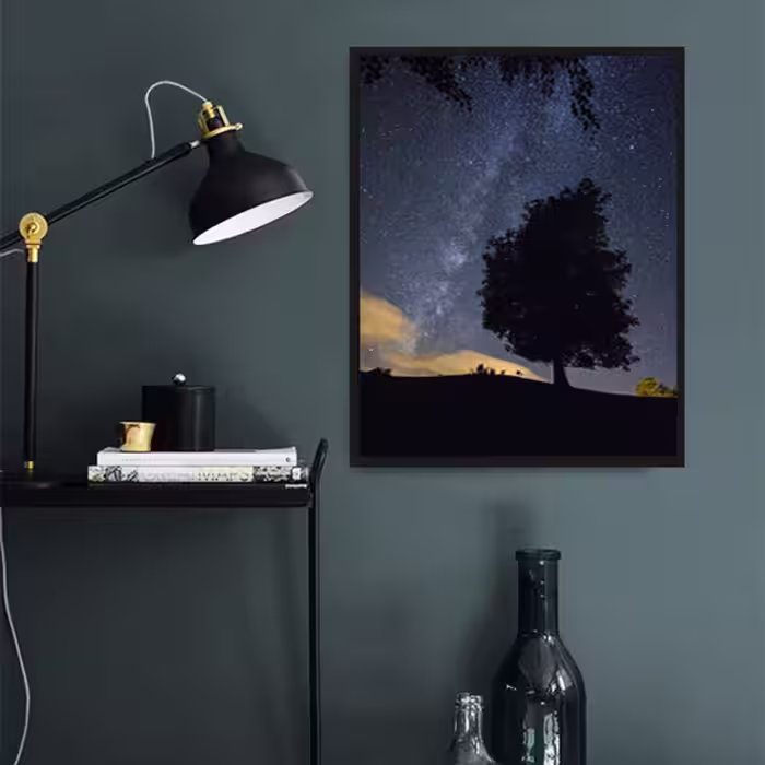 تابلو گرامون طرح تک درخت آسمان کد 039