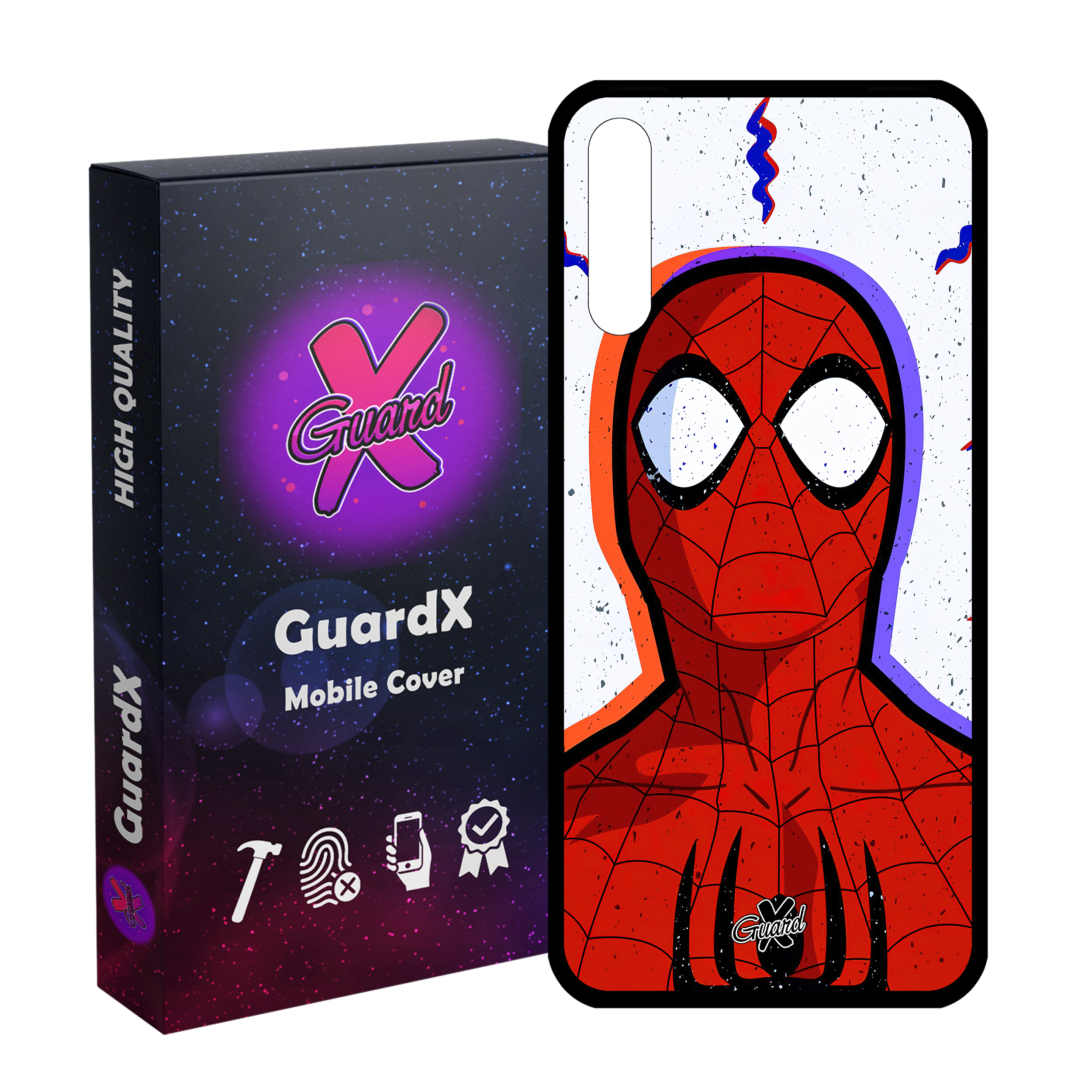 کاور گارد ایکس طرح Spider Man مدل Glass10495 مناسب برای گوشی موبایل سامسونگ Galaxy A30s/A50/A50s