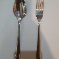 قاشق و چنگال 12 پارچه صنایع استیل براق. طرح پارما