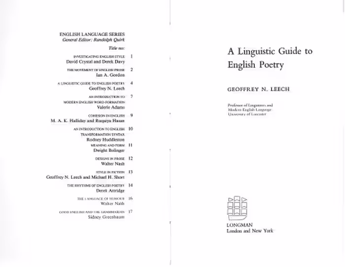خرید و دانلود نسخه کامل کتاب A Linguistic Guide to English Poetry (English Language Series)