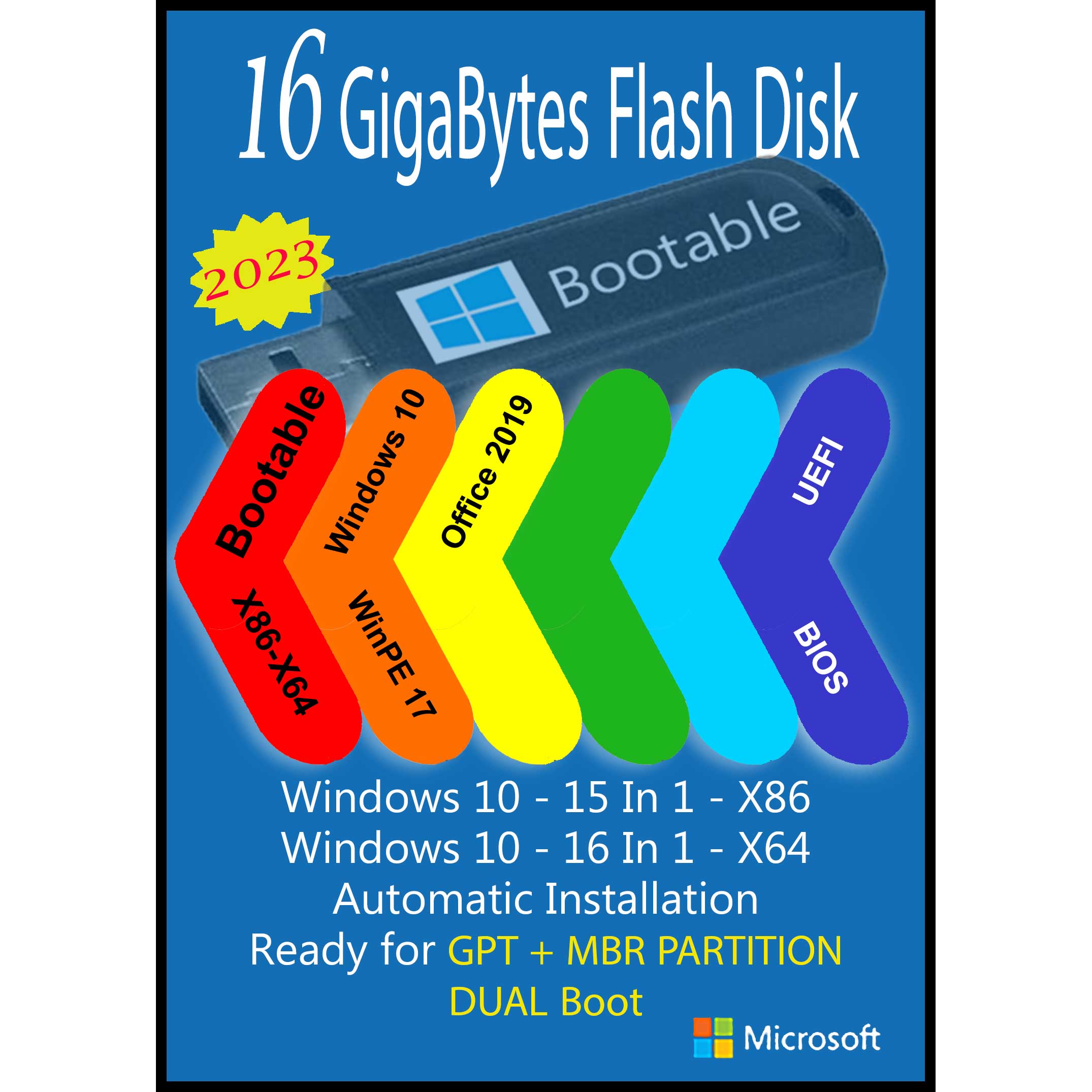 سیستم عامل   Windows 10 X86/X64 2023 31 IN 1 - Office 2019 Pro Plus نشر مایکروسافت