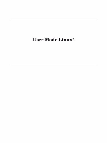 خرید و دانلود نسخه کامل کتاب User Mode Linux