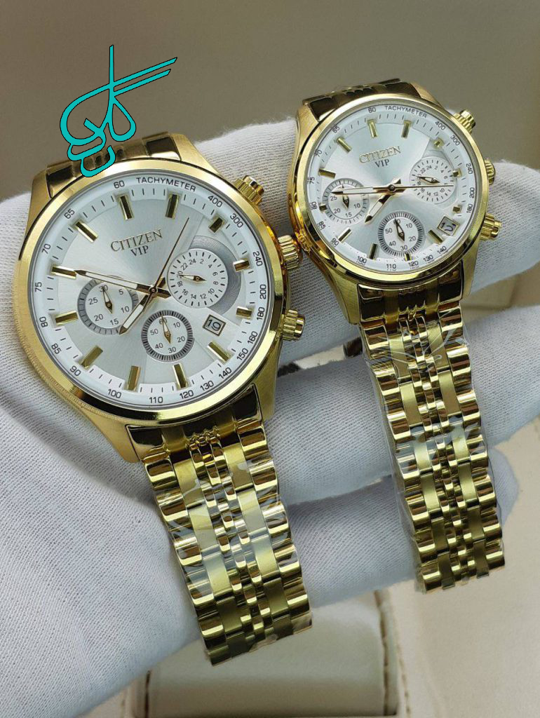 خرید ست ساعت زنانه و مردانه سیتیزن سه موتوره فعال موتور ژاپن کیفیت عالی جنس استیل رنگ ثابت کد 2115458 - ردگل