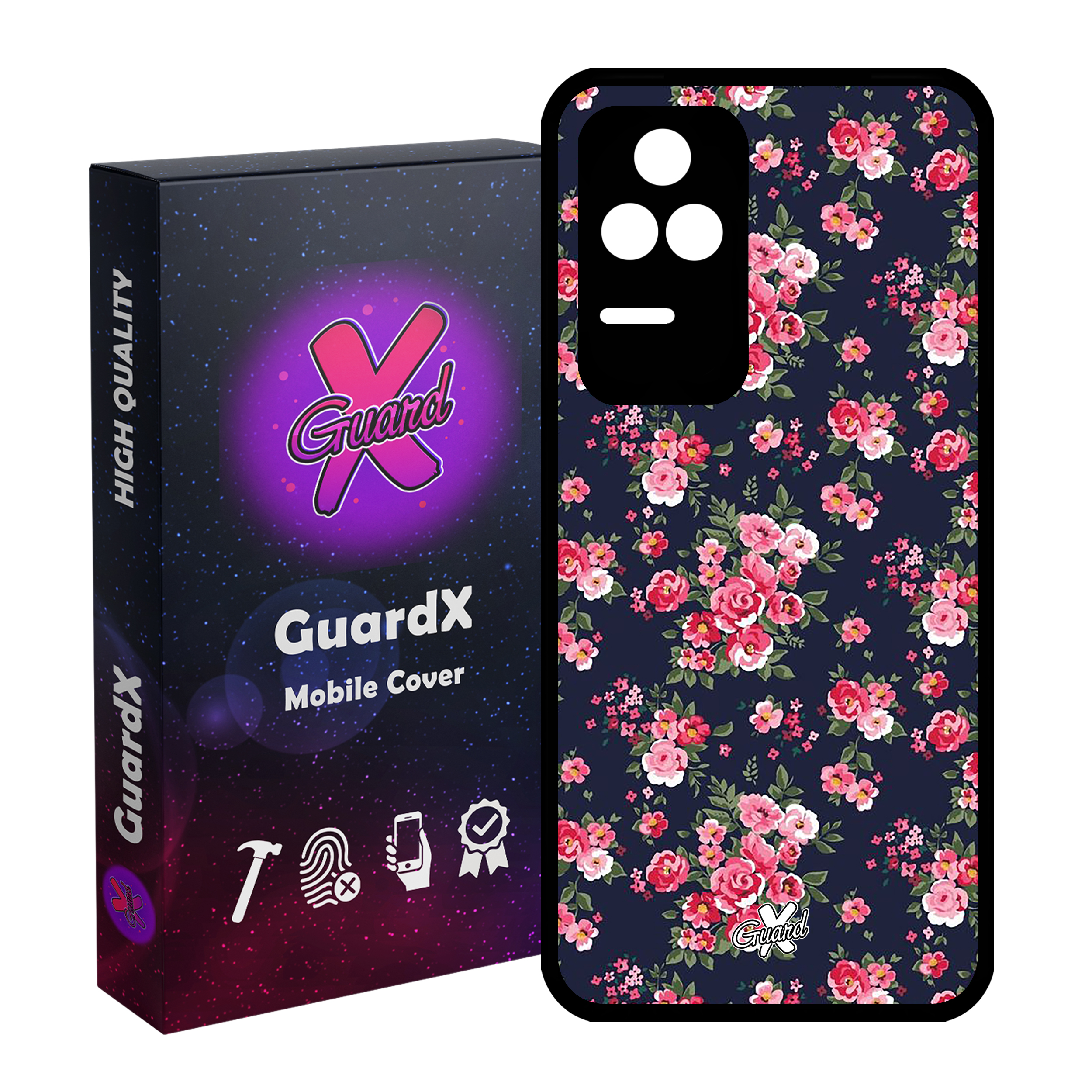 کاور گارد ایکس طرح Flower مدل Glass10130 مناسب برای گوشی موبایل شیائومی Poco F4/Redmi K40S