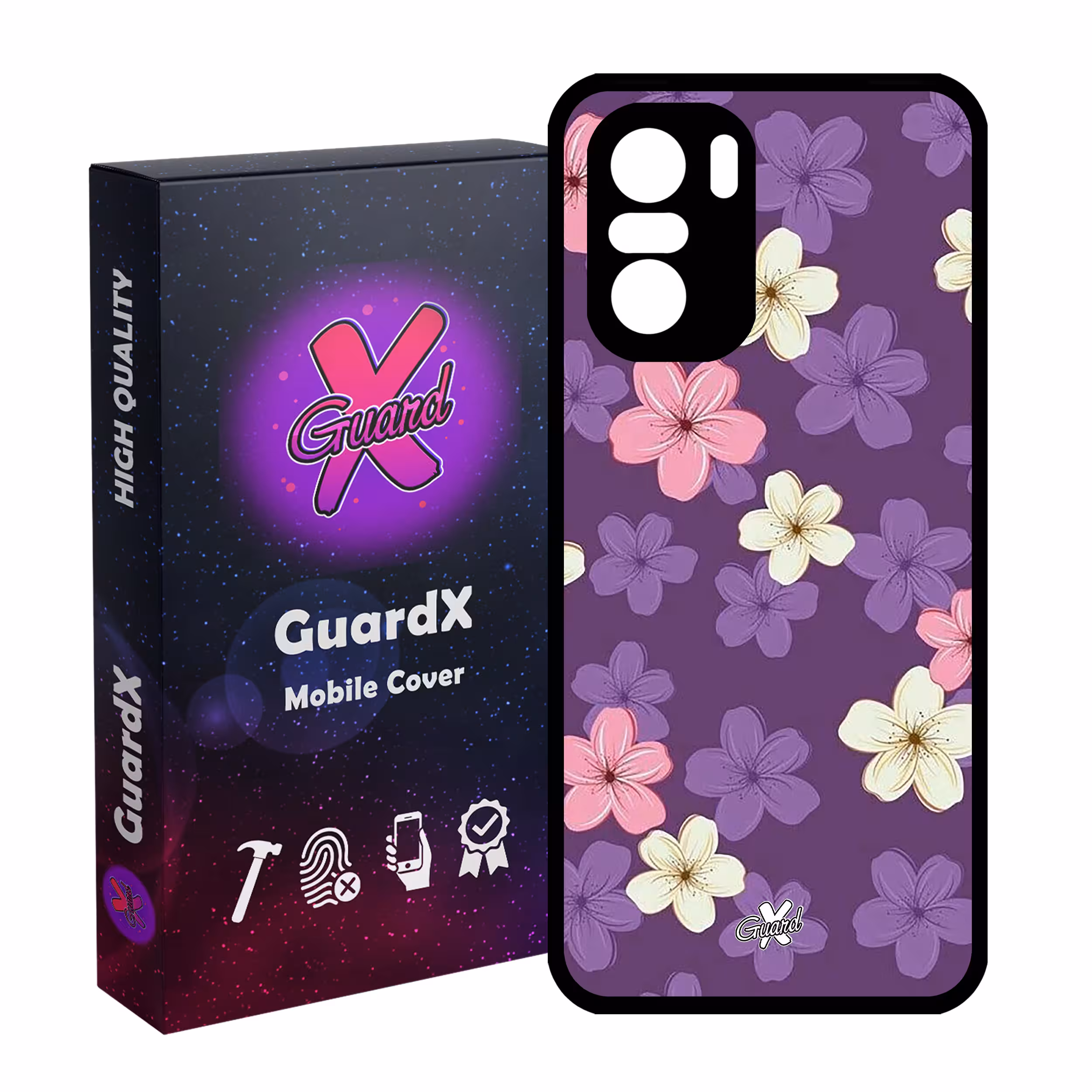 کاور گارد ایکس طرح گل مدل Glass10536 مناسب برای گوشی موبایل شیائومی Poco F3/MI 11X/MI 11X Pro/Redmi K40/K40 Pro