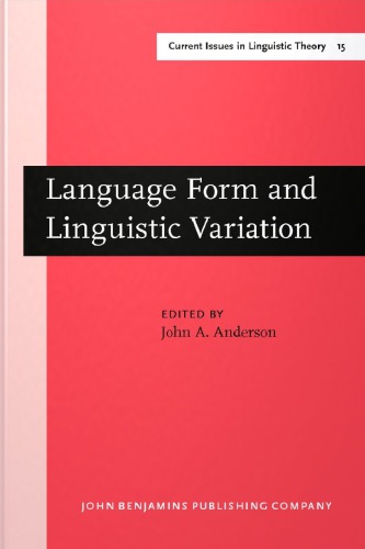 خرید و دانلود نسخه کامل کتاب Language Form and Linguistic Variation: Papers Dedicated to Angus Mcintosh