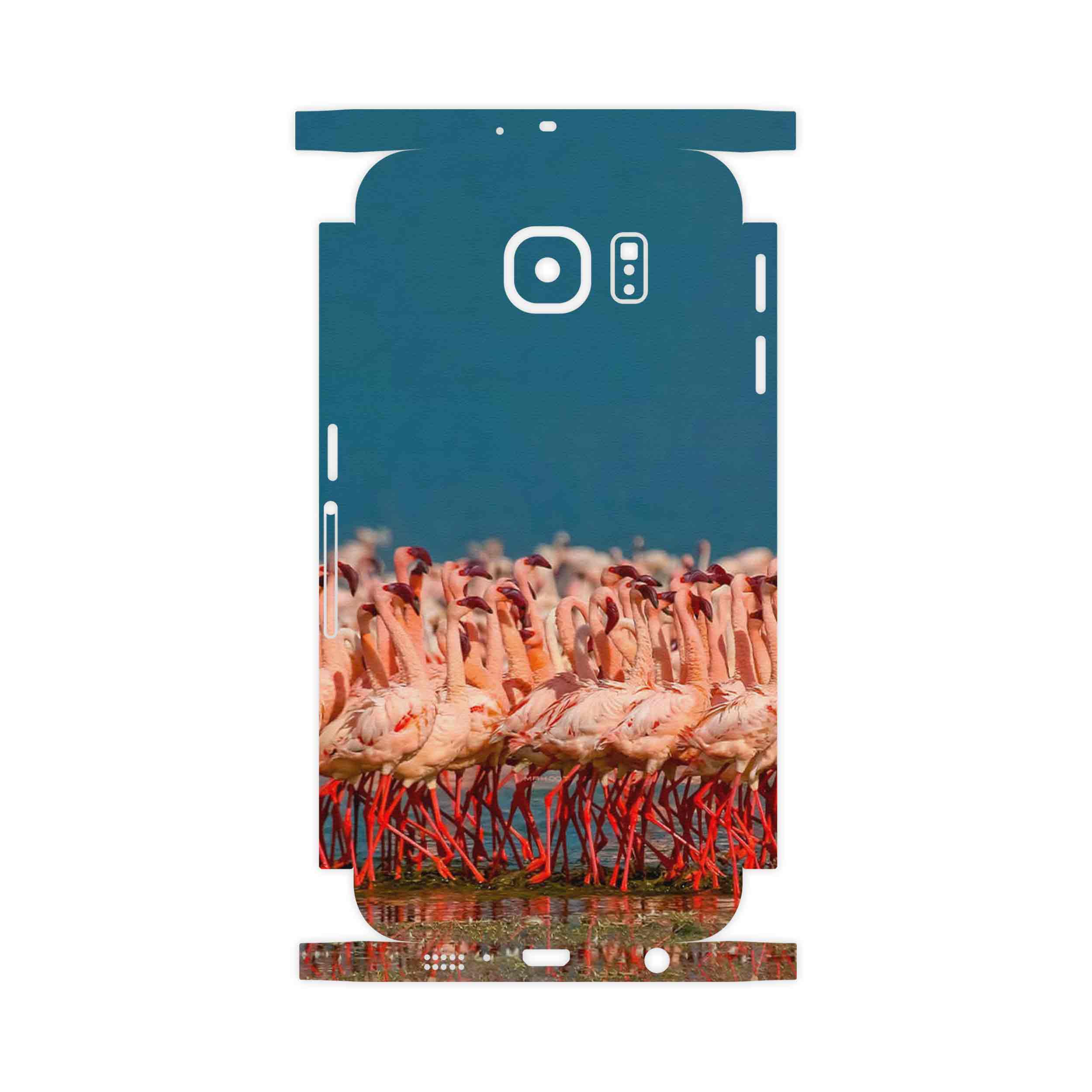 برچسب پوششی ماهوت مدل Flamingo-FullSkin مناسب برای گوشی موبایل سامسونگ Galaxy S6 Edge