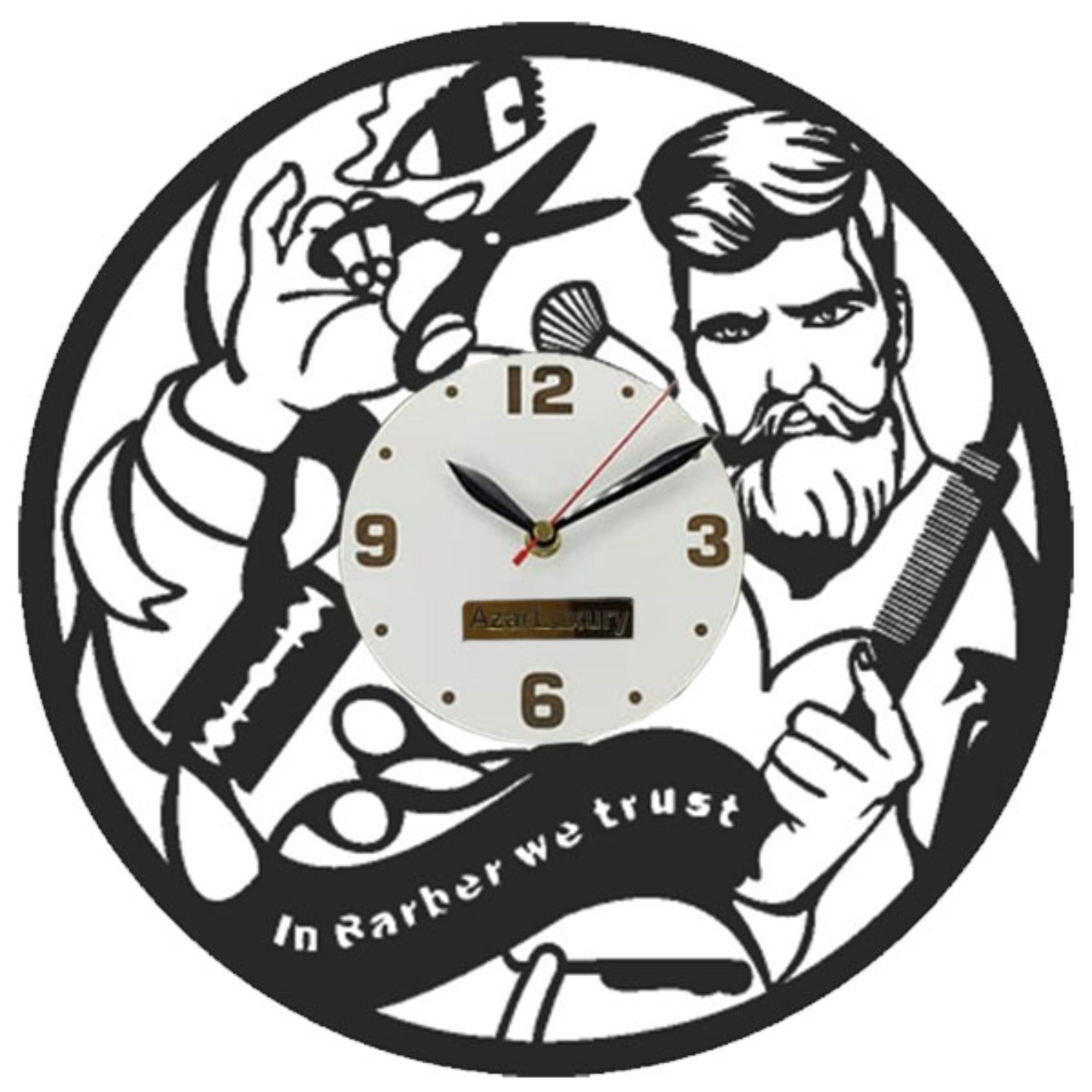 ساعت آرایشگاه مردانه کد 011