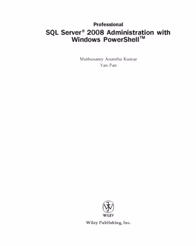 خرید و دانلود نسخه کامل کتاب Microsoft SQL Server 2008 Administration with Windows PowerShell
