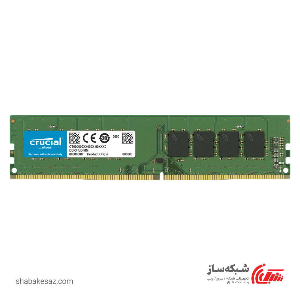قیمت و خرید رم کامپیوتر DDR4 کروشیال Crucial ظرفیت 16 گیگابایت 3200Mhz - شبکه ساز