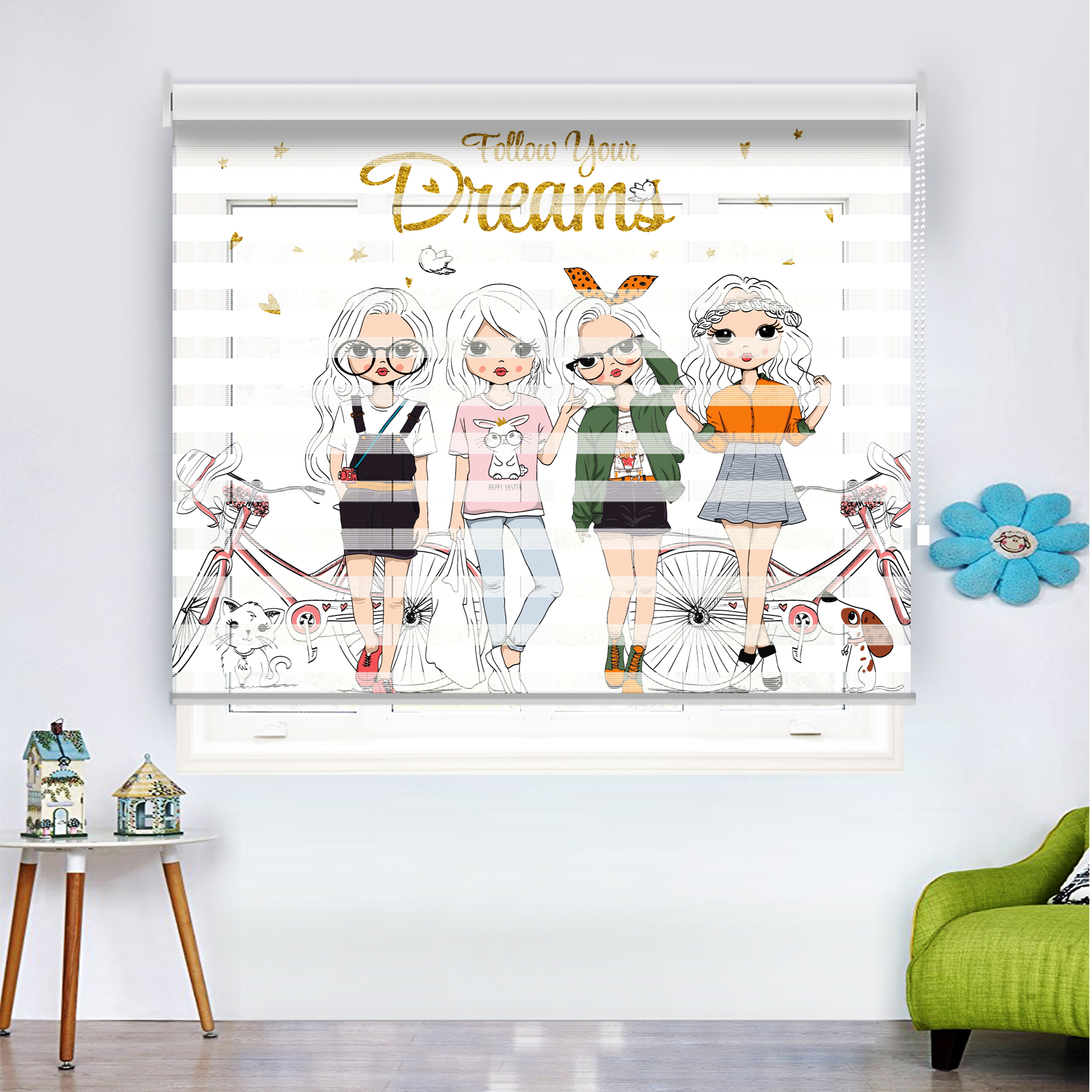 پرده زبرا مدل TD-8 سایز 200*135 سانتی متر