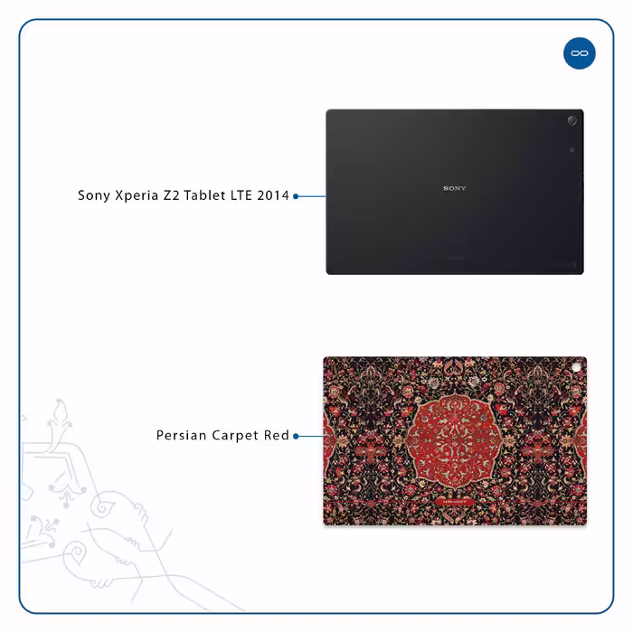 برچسب پوششی ماهوت مدل Iran-Carpet6 مناسب برای تبلت سونی Xperia Z2 Tablet LTE 2014