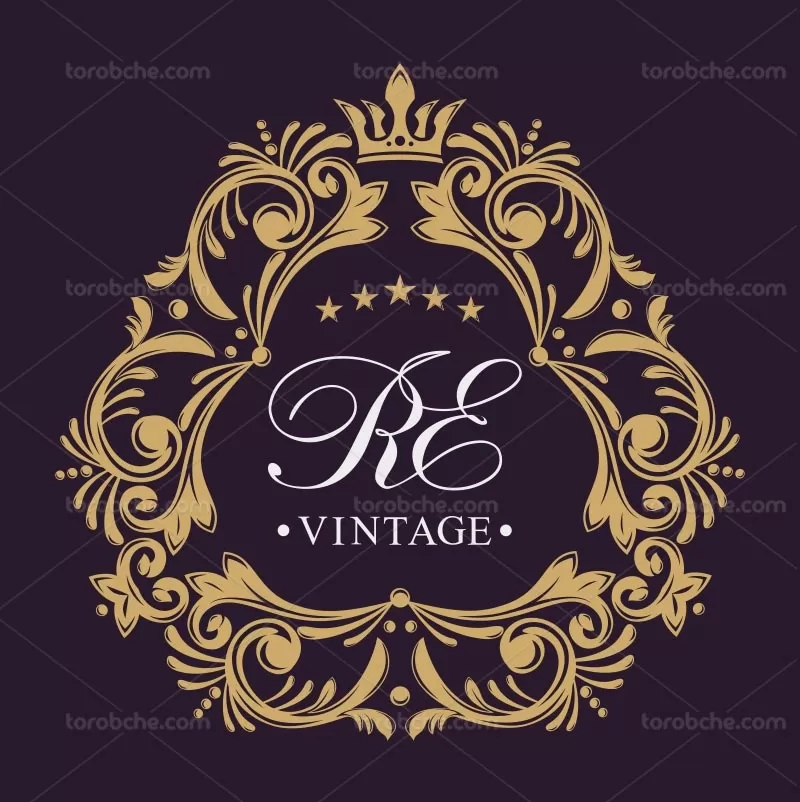 وکتور مونوگرام حرف RB | گرافیک با طعم تربچه