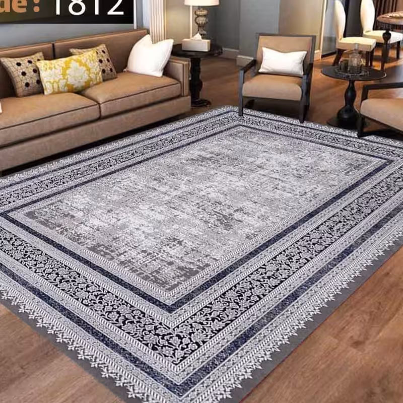 فرشینه ی چاپی مخمل اعلابا ضخامت بالاورنگ ثابت تراکم بالادارای زیره 1000 گرمینمد 3 لایه