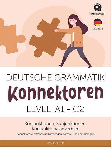 Deutsche Grammatik: Konnektoren Level A1-C2 (رنگی )