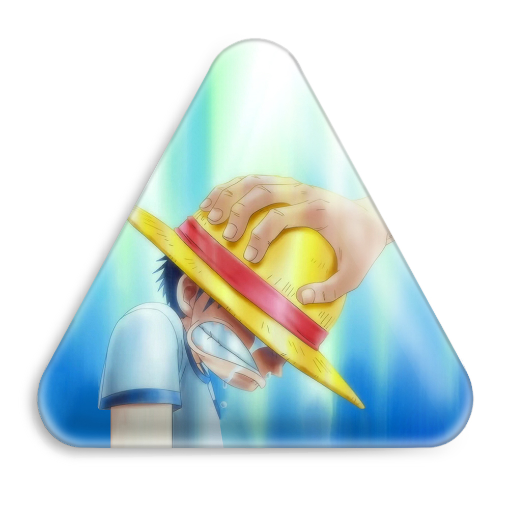 پیکسل خندالو طرح لوفی دی مانکی انیمه وان پیس مدل مثلثی کد 11436