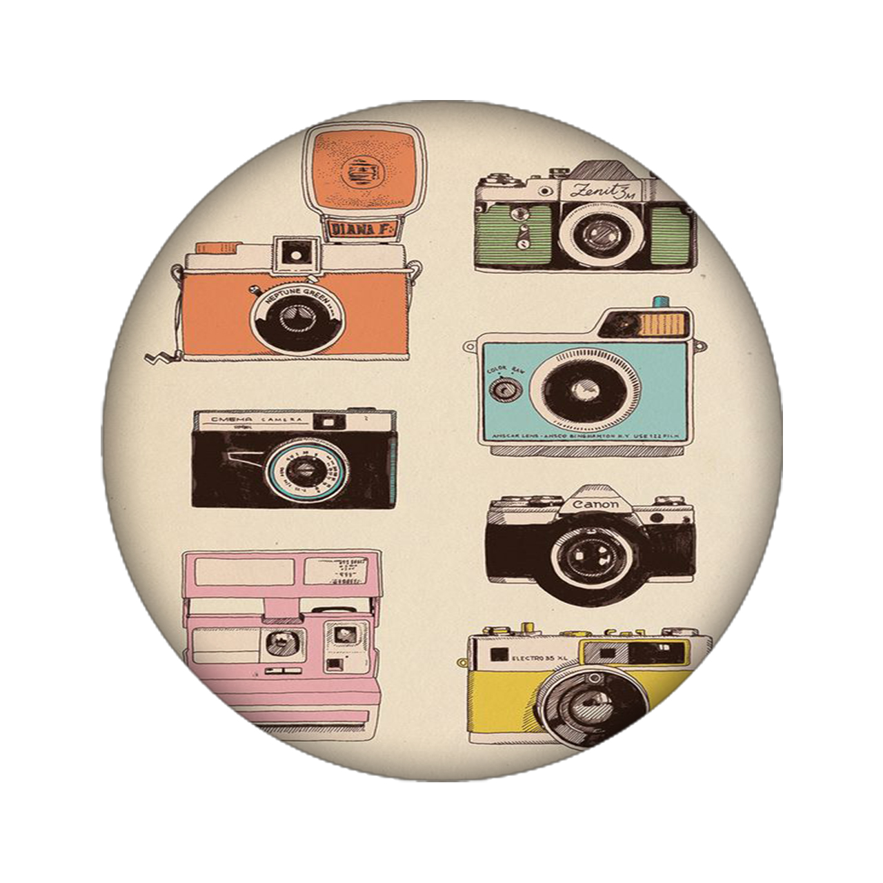 زیر لیوانی مدل دوربین ها کد 1303