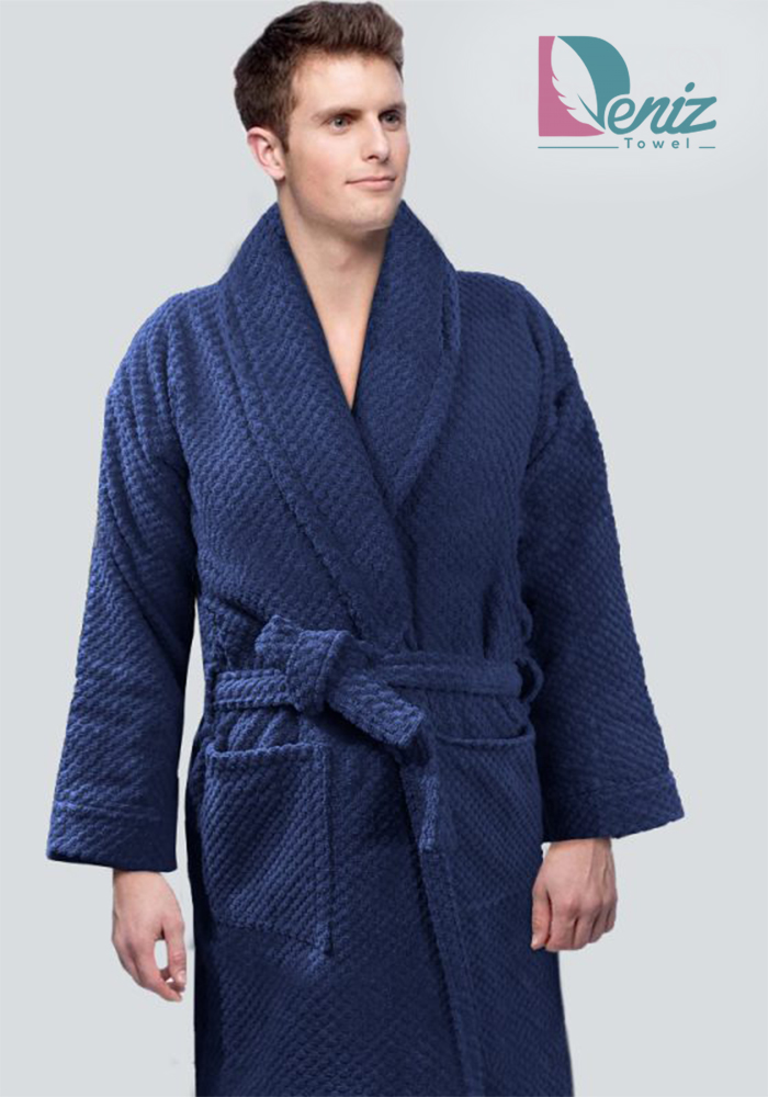 حوله تن پوش طرح هوگو رنگ سرمه ای روشن