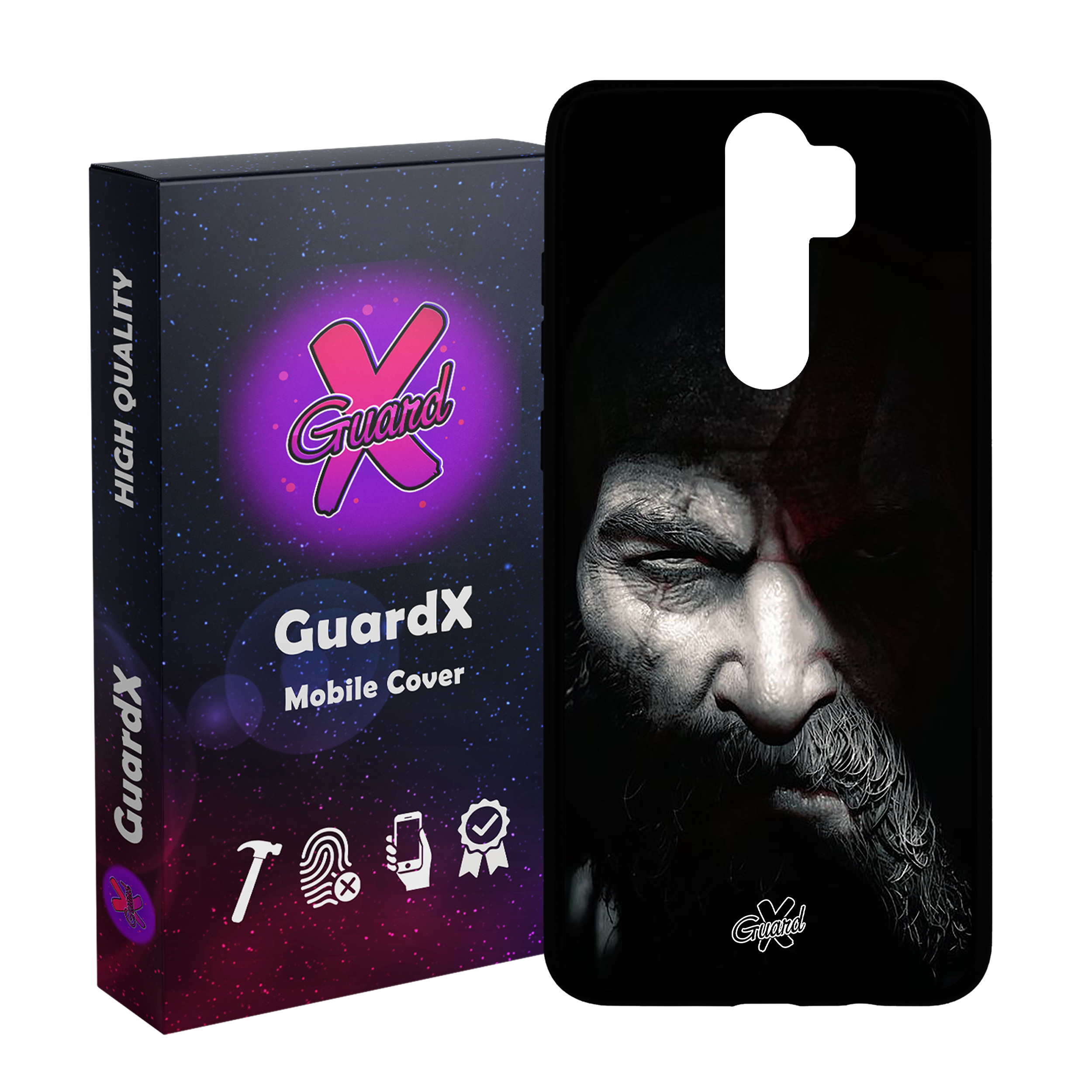 کاور گارد ایکس طرح God of War مدل Glass10418 مناسب برای گوشی موبایل شیائومی Redmi Note 8 Pro