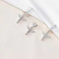 نیم ست نقره مدل فرشته ظریف و دخترانه کد 1688