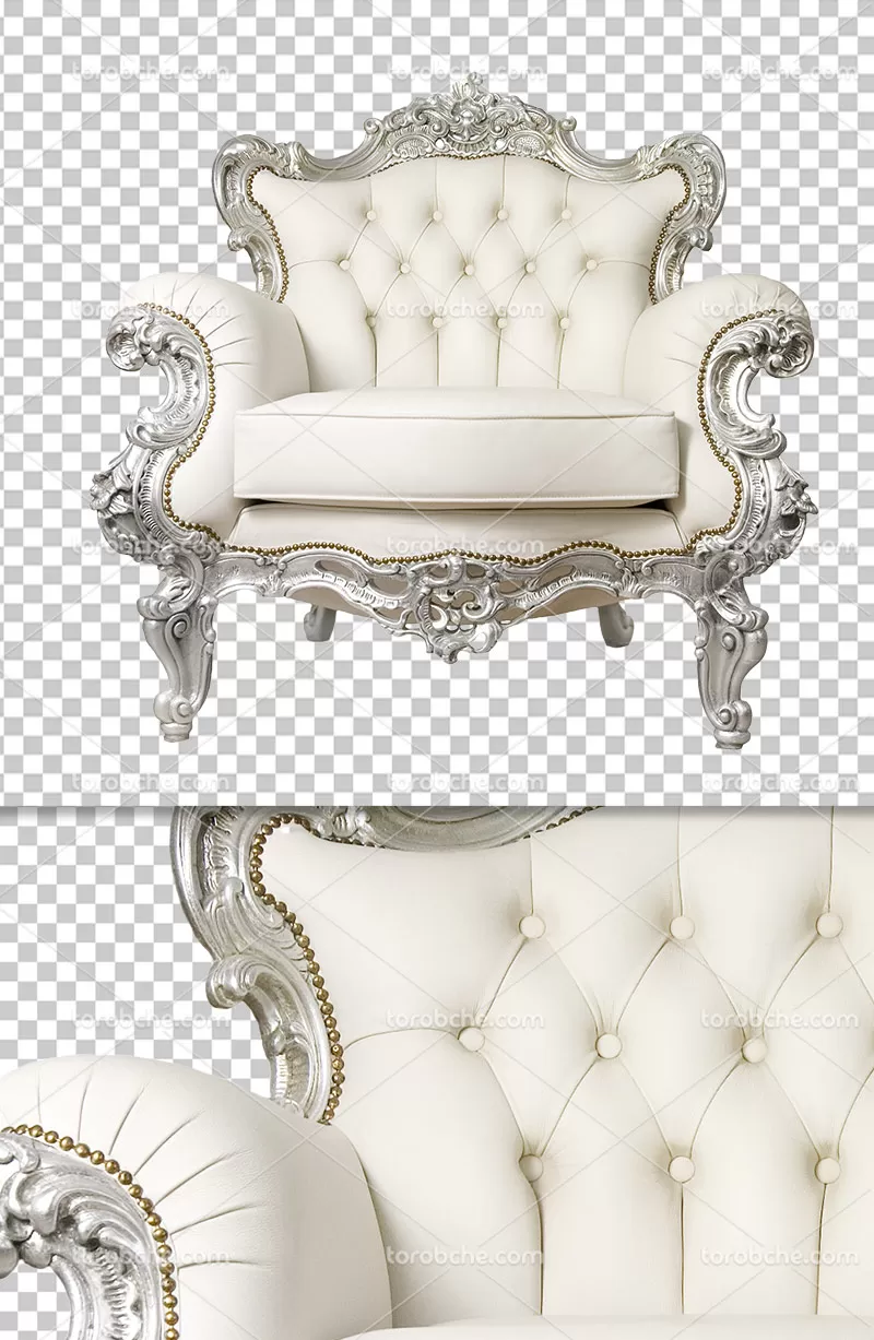 عکس مبل سنتی سفید PNG | گرافیک با طعم تربچه