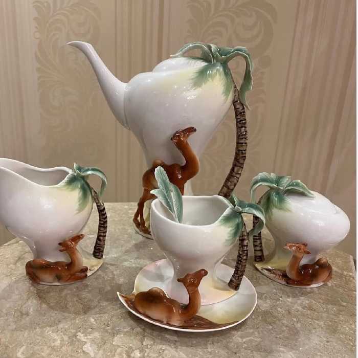 چای خوری وارداتی طرح نخل و شترمارک ونیز(پسکرایه)