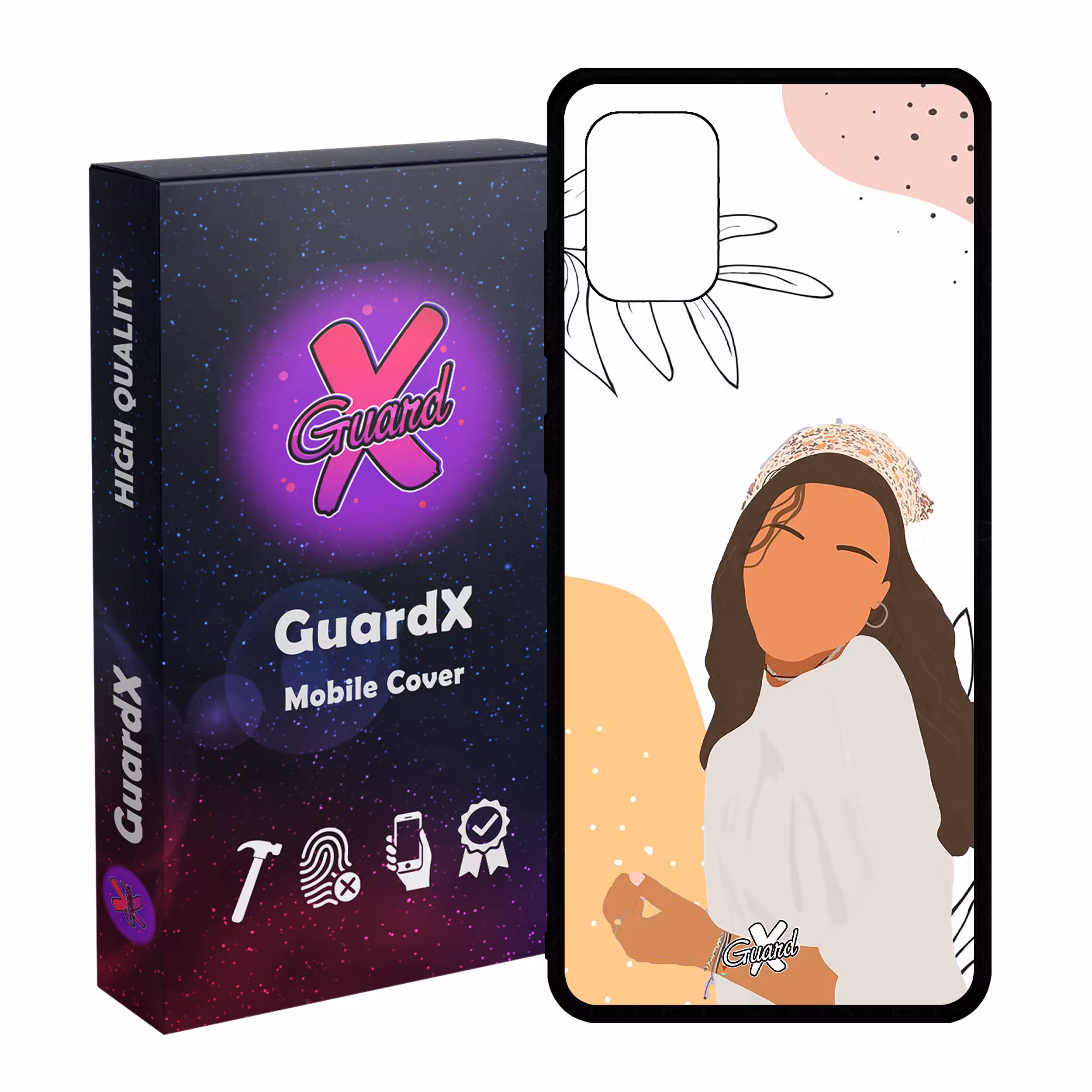 کاور گارد ایکس طرح دختر مدل Glass10367 مناسب برای گوشی موبایل سامسونگ Galaxy A31